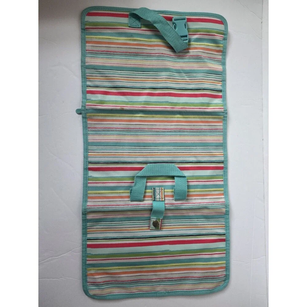 Thirty-one Sunny Stripe Foldable Hanging Organizing Tote with Detachable Handle